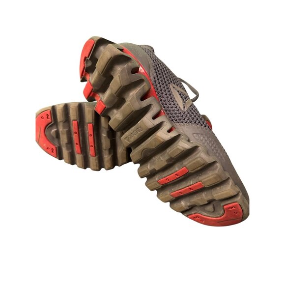Reebok ZigTech Mens Athletic Shoes Gray/Red Size 7.5 Lace-Up Mesh Running Sneake - Picture 4 of 5